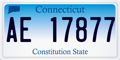 CT license plate AE17877