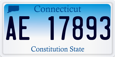 CT license plate AE17893