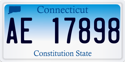 CT license plate AE17898