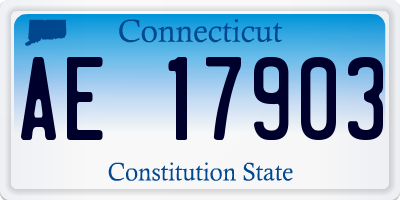 CT license plate AE17903