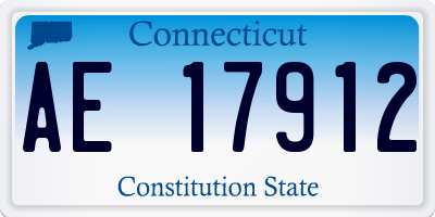 CT license plate AE17912