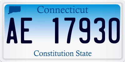 CT license plate AE17930