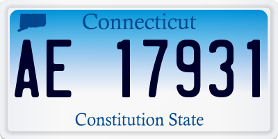 CT license plate AE17931