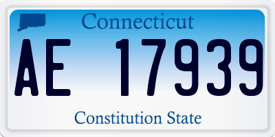 CT license plate AE17939