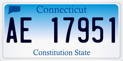 CT license plate AE17951