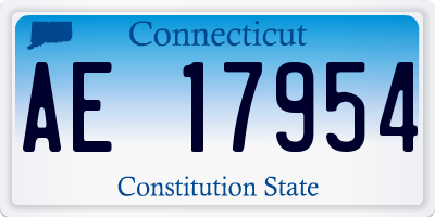 CT license plate AE17954