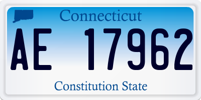 CT license plate AE17962