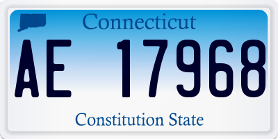 CT license plate AE17968