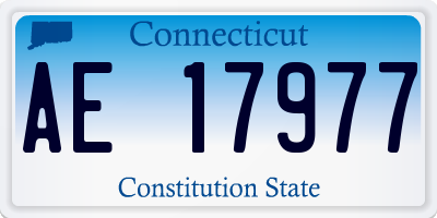 CT license plate AE17977