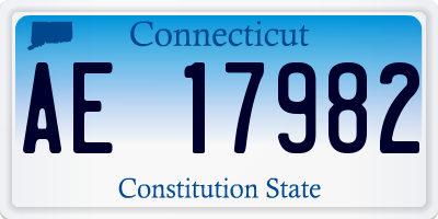 CT license plate AE17982