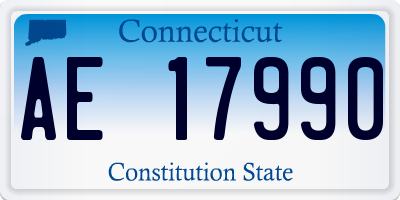 CT license plate AE17990