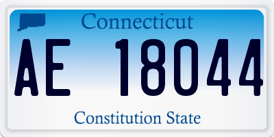 CT license plate AE18044