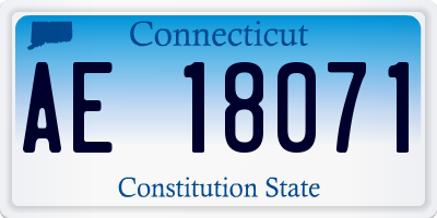 CT license plate AE18071
