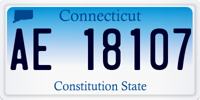 CT license plate AE18107