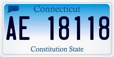 CT license plate AE18118