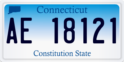 CT license plate AE18121