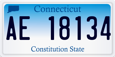 CT license plate AE18134