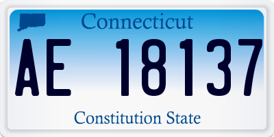 CT license plate AE18137