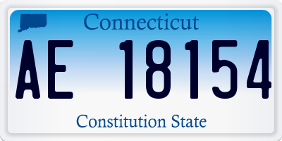 CT license plate AE18154