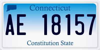 CT license plate AE18157