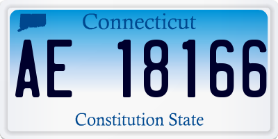 CT license plate AE18166