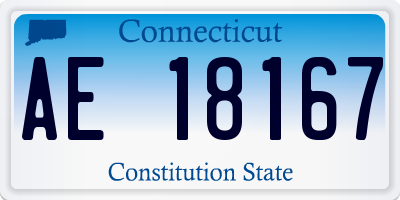 CT license plate AE18167