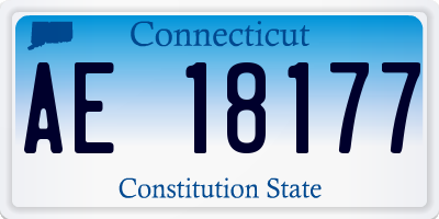 CT license plate AE18177