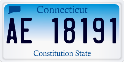 CT license plate AE18191