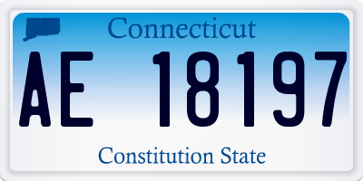 CT license plate AE18197
