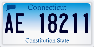 CT license plate AE18211