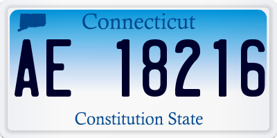 CT license plate AE18216