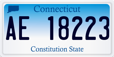 CT license plate AE18223