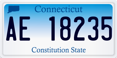 CT license plate AE18235