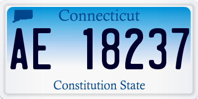 CT license plate AE18237