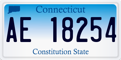 CT license plate AE18254