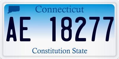 CT license plate AE18277