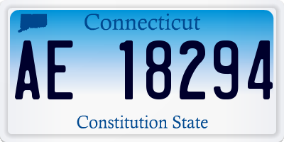 CT license plate AE18294