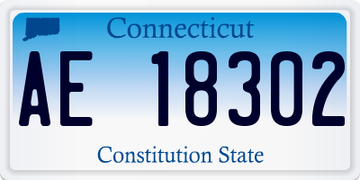 CT license plate AE18302