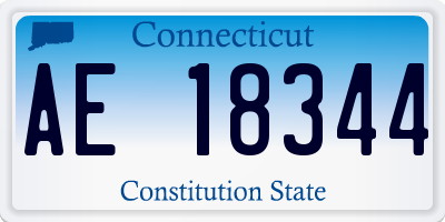 CT license plate AE18344