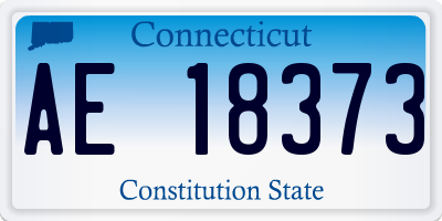 CT license plate AE18373