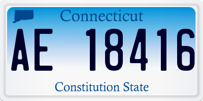 CT license plate AE18416