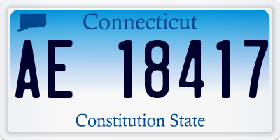 CT license plate AE18417