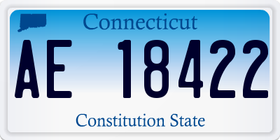 CT license plate AE18422