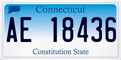 CT license plate AE18436