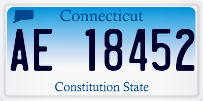 CT license plate AE18452
