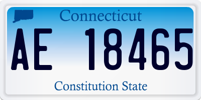 CT license plate AE18465
