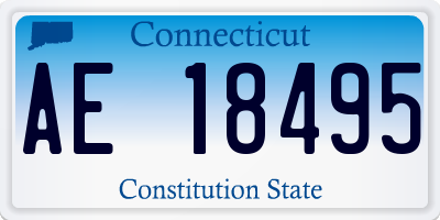 CT license plate AE18495