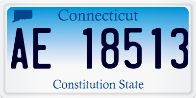 CT license plate AE18513