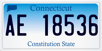 CT license plate AE18536