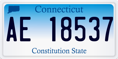 CT license plate AE18537